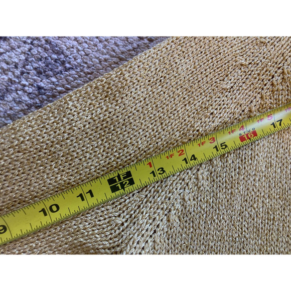 Womens‎ Chico's Sz 1 Yellow Cardigan Top Knitted Long Sleeve Open - Picture 6 of 6